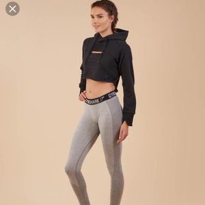 Gymshark cropped raw edge hoodie